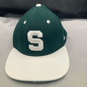 Vintage Zephyr Michigan State Spartans Hat Green White NCAA Cap